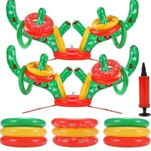 New  Christmas Inflatable Reindeer Antler Toss Game for Xmas for adults and kids